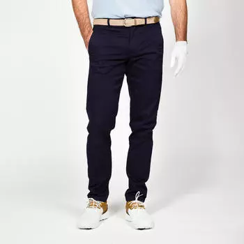 Мужские брюки-чиносы из хлопка для гольфа - MW500 темно-синий Inesis