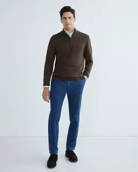 Мужские брюки-чиносы из обычного синего денима Mirto, индиго