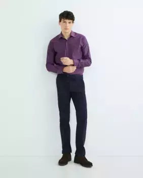 Мужские брюки-чиносы из твила темно-синего цвета на заказ Mirto, темно-синий