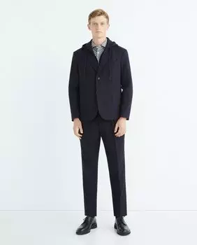 Мужские брюки-чиносы классического кроя Emporio Armani, темно-синий
