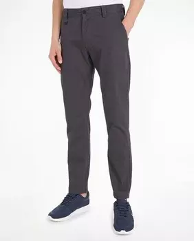 Мужские брюки-чиносы обычного кроя из переработанного хлопка Calvin Klein Jeans, темно-серый