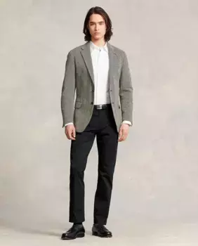 Мужские брюки-чиносы прямого кроя с эластичной резинкой Polo Ralph Lauren, черный