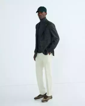 Мужские брюки-чиносы серо-коричневого цвета на заказ Mirto, цвет Crudo