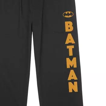 Мужские брюки для отдыха с вертикальным названием Batman Bat Signal Licensed Character