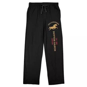 Мужские брюки для сна серии Yellowstone Licensed Character, черный