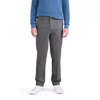 Мужские брюки Dockers Signature прямого кроя цвета хаки без железа, цвет Burma Grey