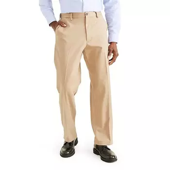 Мужские брюки Dockers Stretch Easy цвета хаки с плоской передней частью классического кроя, цвет Khaki