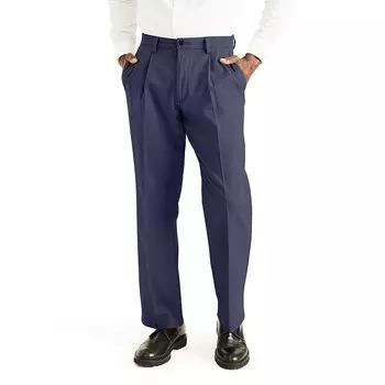 Мужские брюки Dockers Stretch Easy цвета хаки со складками классического кроя, цвет Dockers Navy