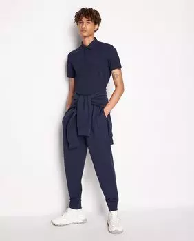 Мужские брюки-джоггеры интерлок Armani Exchange, темно-синий
