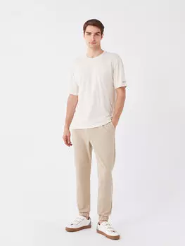 Мужские брюки-джоггеры Standard Mold LCW Casual, бежевый меланж