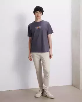 Мужские брюки-джоггеры стрейч светло-коричневого цвета Easy Wear, белый