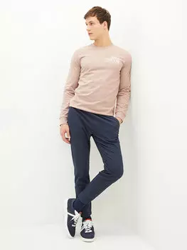 Мужские брюки из габардина приталенного кроя LCW Casual, темно-синий