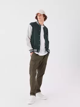 Мужские брюки из габардина приталенного кроя LCW Casual, хаки