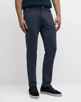 Мужские брюки из камвольной фланели Magnifico Luxe Marco Pescarolo, цвет Denim