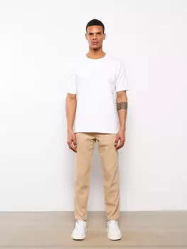 Мужские брюки из льняной смеси стандартного кроя LCW Casual