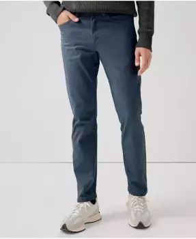 Мужские брюки из органического хлопка с эластаном, деним твил, 5 карманов - длина по внутреннему шву 34 дюйма Pact, синий