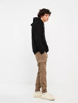 Мужские брюки карго из габардина Standard Mold LCW Casual, светло-коричневый