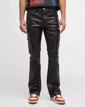 Мужские брюки-карго из лакированной пленки PURPLE, цвет Black