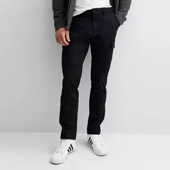 Мужские брюки-карго из трикотажа FLX, черный