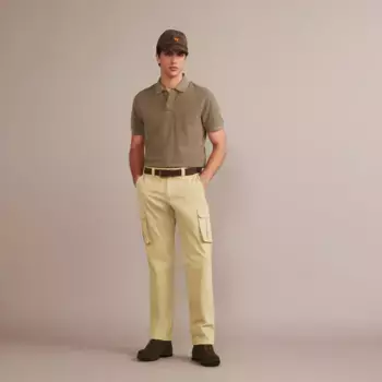 Мужские брюки-карго из твила Verhunt, бежевый