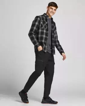 Мужские брюки-карго Jack & Jones, черный