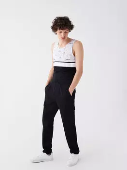 Мужские брюки-карго приталенного кроя LCW Casual, новый черный