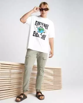 Мужские брюки-карго с эластичным низом, свободного кроя Green Coast, серый