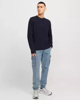 Мужские брюки-карго с боковыми карманами Jack & Jones, синий