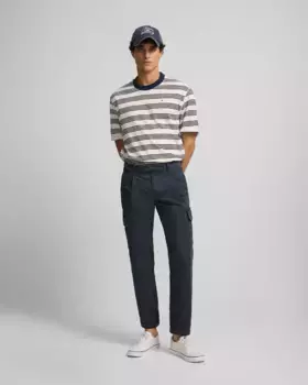 Мужские брюки карго с двойной складкой Silbon, темно-синий