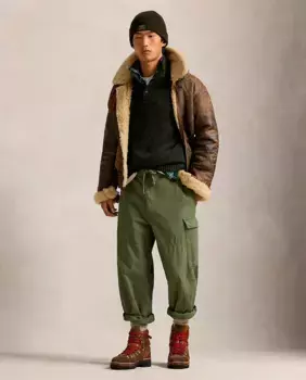 Мужские брюки-карго с карманом Стандартного кроя Polo Ralph Lauren, цвет Verde Pardo