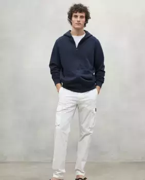 Мужские брюки-карго с застежкой на пуговицы и молнию Ecoalf, белый