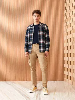 Мужские брюки карго Slim Fit из габардина Xside