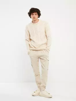 Мужские брюки-карго Standard Mold LCW Casual, бежевый