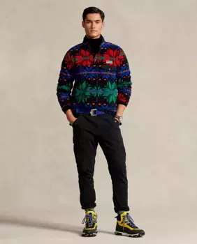Мужские брюки карго узкого кроя из хлопка Polo Ralph Lauren, черный