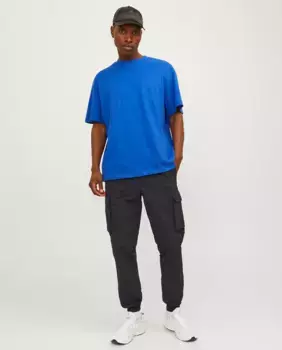 Мужские брюки-карго узкого кроя с карманами Jack & Jones, черный