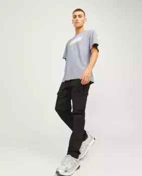Мужские брюки-карго узкого кроя с карманами Jack & Jones, светло-серый