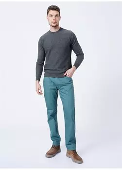 Мужские брюки комфортного покроя с нормальной талией мятного цвета 4B0121200065 Beymen Business, мятный