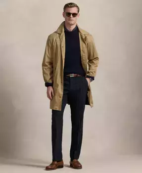 Мужские брюки Manhasset прямого кроя с эластичной тканью Polo Ralph Lauren, синий
