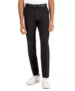 Мужские брюки Modern-Fit из шерсти Superflex для костюма Hugo Boss, черный