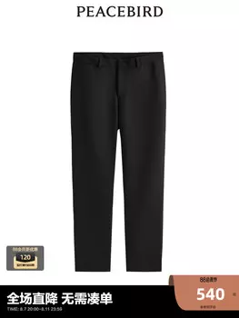 Мужские брюки Peacebird шерстяные, черный