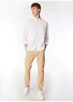 Мужские брюки песочного цвета с нормальной талией DM0DM18940AB0 Tommy Jeans