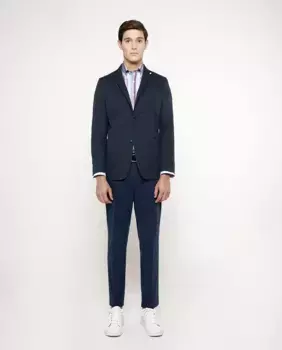 Мужские брюки повседневного и классического кроя из хлопка Mirto, темно-синий