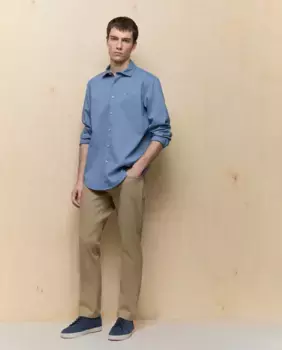 Мужские брюки пять карманов slim bi-stretch Easy Wear, коричневый