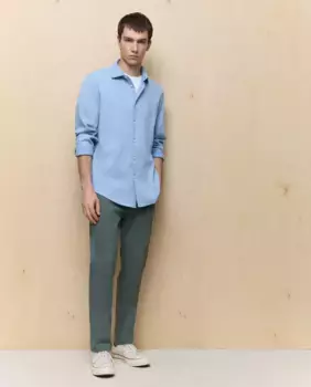 Мужские брюки пять карманов slim bi-stretch Easy Wear, зеленый