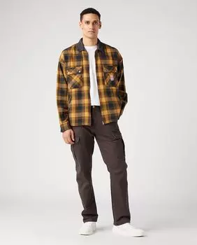 Мужские брюки прямого кроя коричневого цвета Wrangler, коричневый