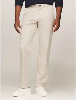 Мужские брюки прямого кроя Tommy Hilfiger THFlex Tommy Chino, цвет Stone