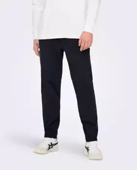 Мужские брюки с регулируемым эластичным поясом с кулиской Only & Sons, темно-синий