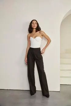 Мужские брюки с вытачками, коричневые VATKALI, коричневый