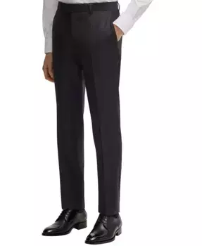 Мужские брюки Slim-Fit из чистой шерсти Hugo Boss, серый