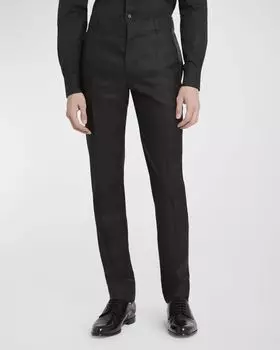Мужские брюки-смокинг с сигаретами Alexander McQueen, цвет Black